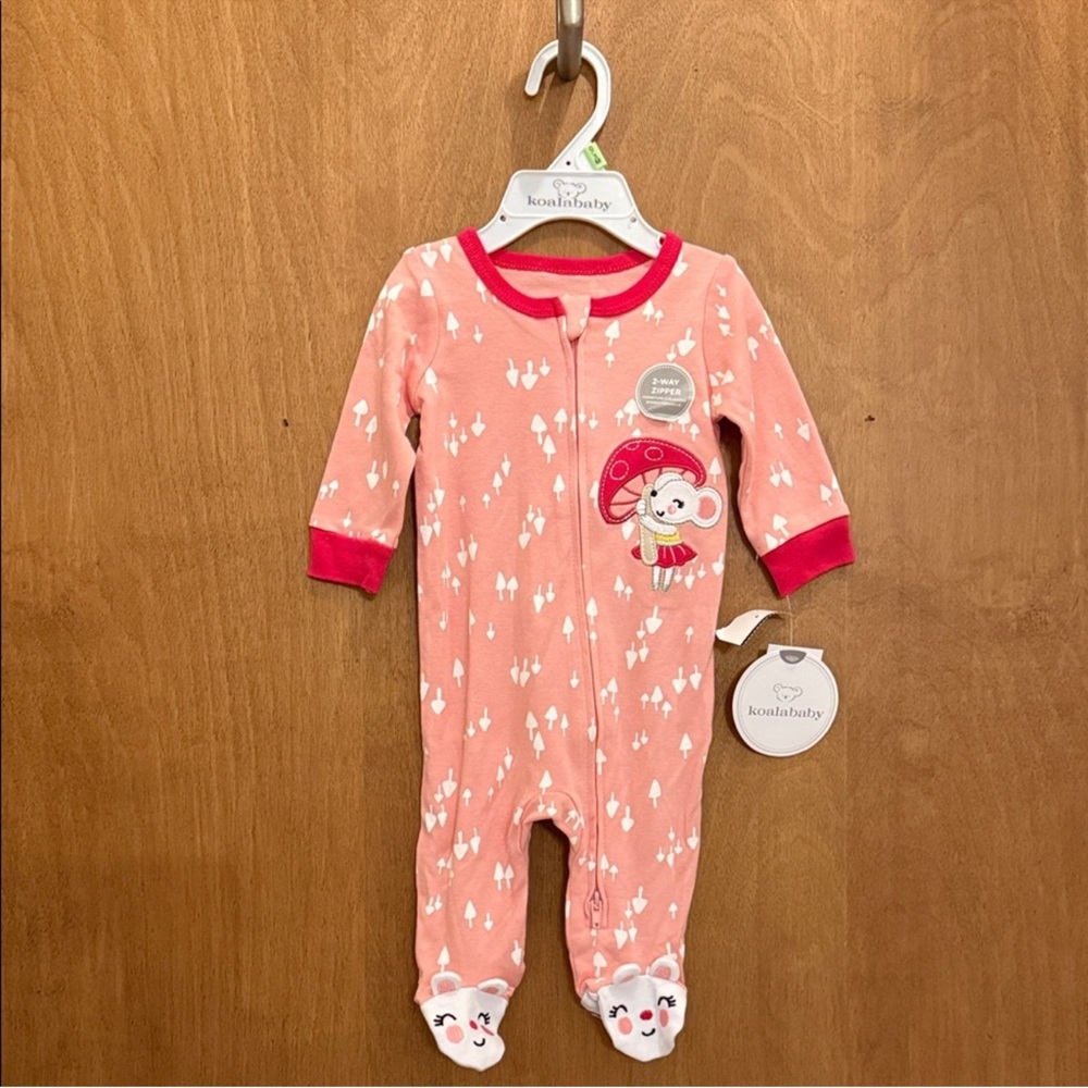 NWT Koala Kids One Piece with Mushroom and Mouse Design